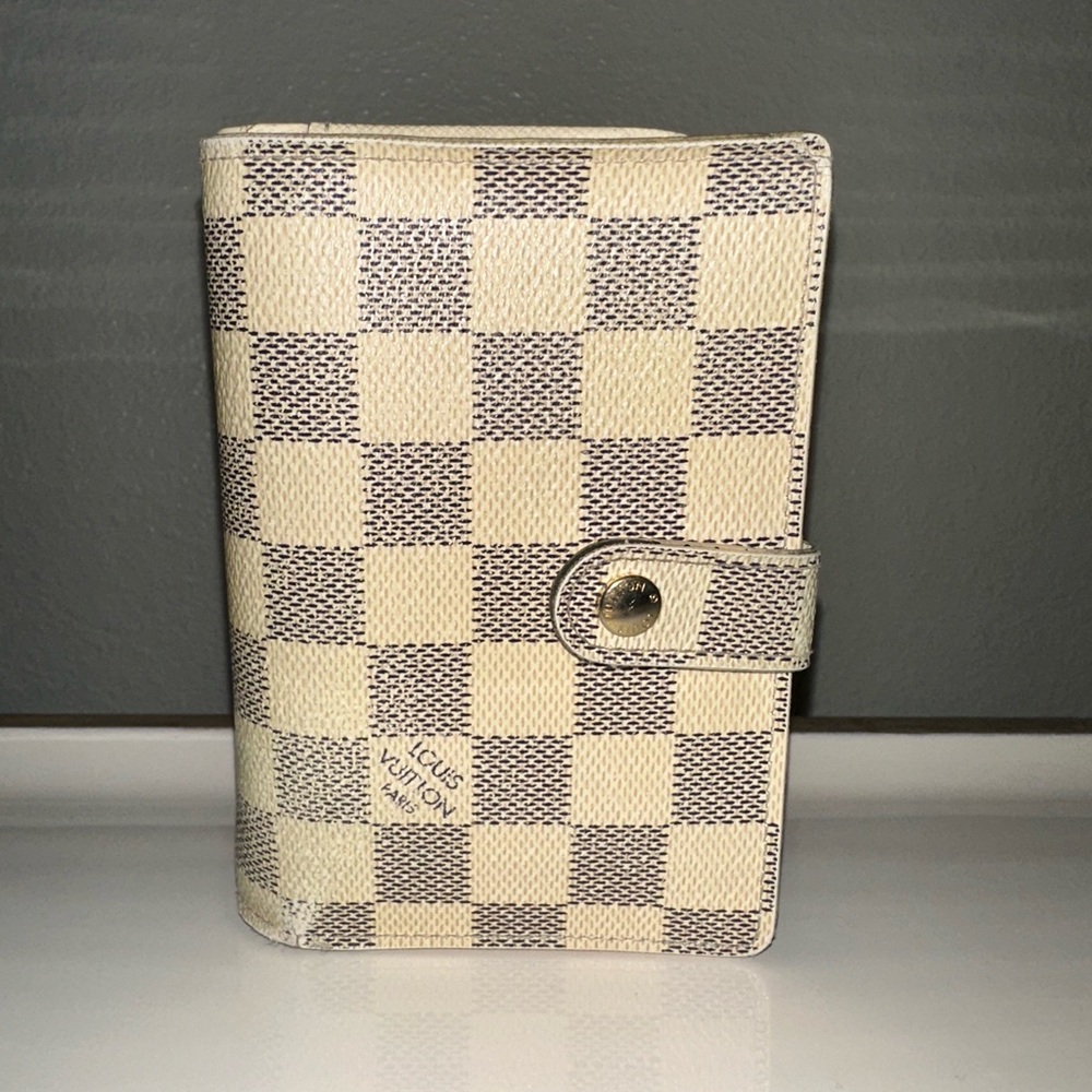 Louis Vuitton Damier Azure French Kiss Lock Wallet
